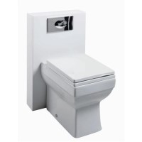 Back to Wall WC Toilet Unit & Square Toilet with Heavy Duty Seat - W500 x H790mm