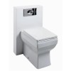 Back to Wall WC Toilet Unit &amp; Square Toilet with Heavy Duty Seat - W500 x H790mm