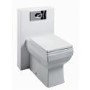 Back to Wall WC Toilet Unit & Square Toilet with Heavy Duty Seat - W500 x H790mm