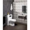 Back to Wall WC Toilet Unit &amp; Round Toilet with Seat - W500 x H790mm