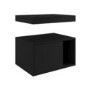 GRADE A2 - 600mm Black Wall Hung Countertop Shelves - Porto