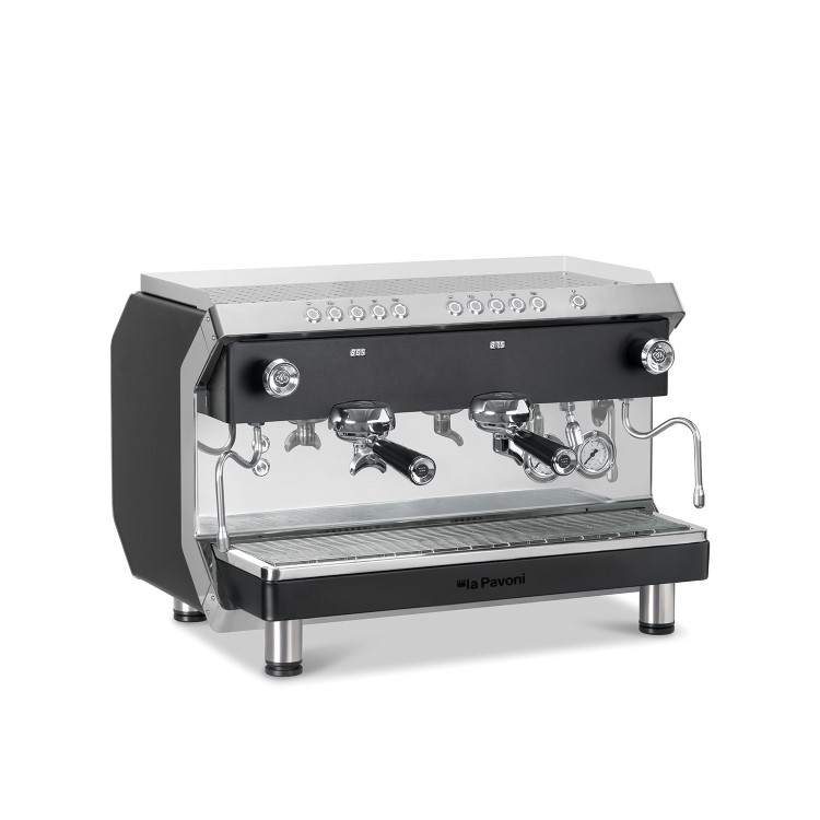 La Pavoni Geniale 2 Group Automatic Coffee Machine - 11.3 Litre Boiler - Black & Stainless Steel