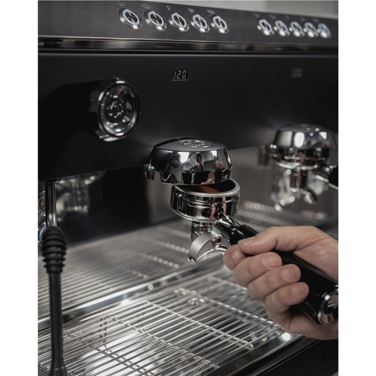 La Pavoni Geniale 3 Group Automatic Coffee Machine - 21 Litre Boiler - Black & Stainless Steel