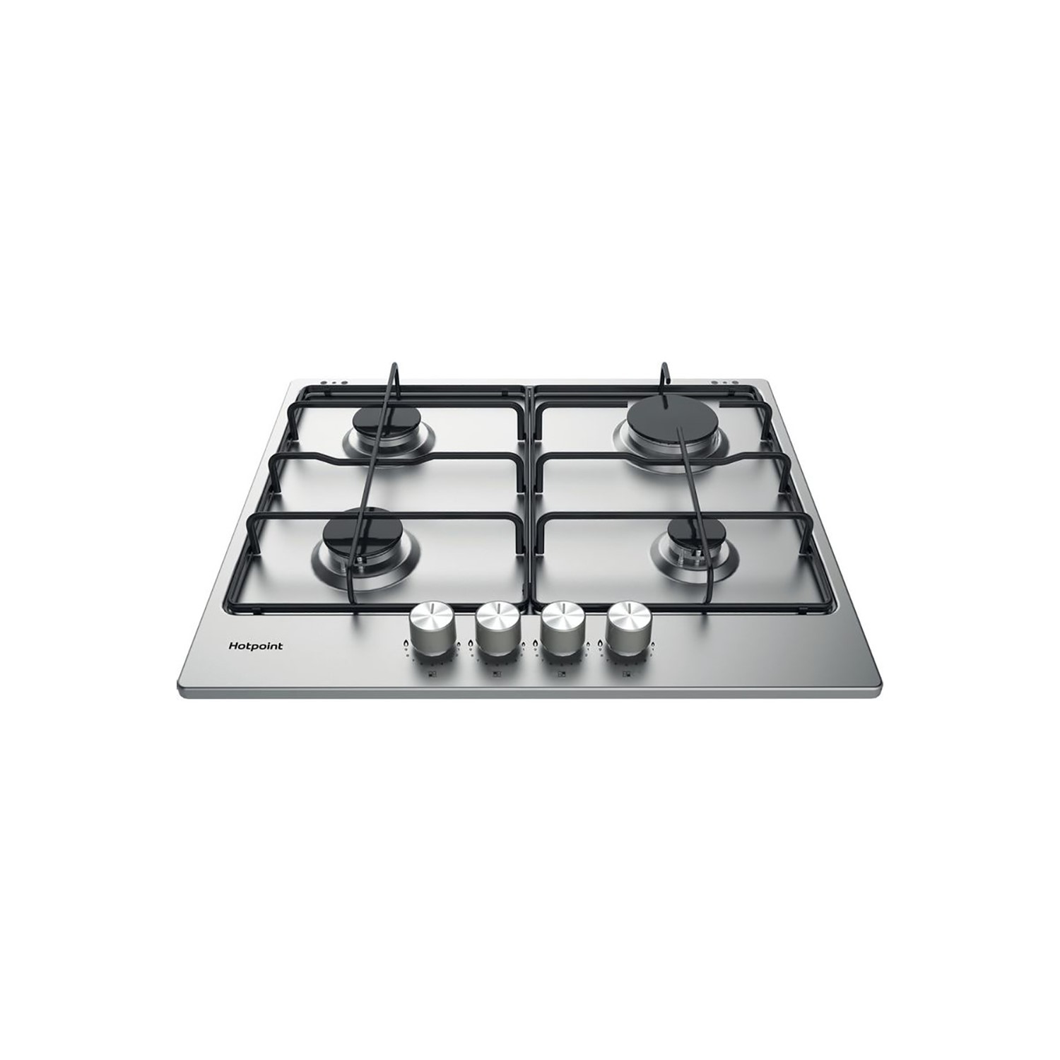 Hotpoint PPH60PFIXUK 58cm 4 Burner Gas Hob - Stainless Steel
