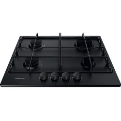Refurbished Hotpoint PPH60PFNB 58cm 4 Burner Gas Hob Black