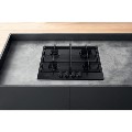 Refurbished Hotpoint PPH60PFNB 58cm 4 Burner Gas Hob Black