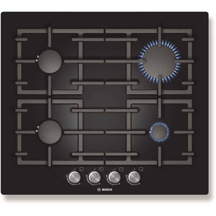 Bosch PPP616B91E Avantixx Glass Base 59cm Gas Hob in Black