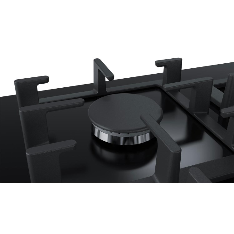 Bosch Series 6 75cm 5 Burner Gas Hob - Black Glass