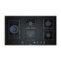 Refurbished Bosch Series 6 PPS9A6B90 90cm 5 Burner Gas Hob with Wok Burner Black