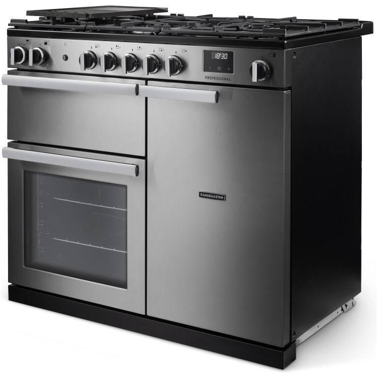 Rangemaster Professional 100cm Dual Fuel Range Cooker - Stainless Steel
