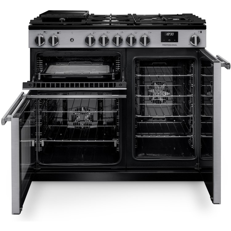 Rangemaster Professional 100cm Dual Fuel Range Cooker - Stainless Steel