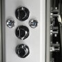 Insignia Premium Rectangular Steam Shower Cabin with 6 Body Jets and Chromotherapy Lights 1150 x 850