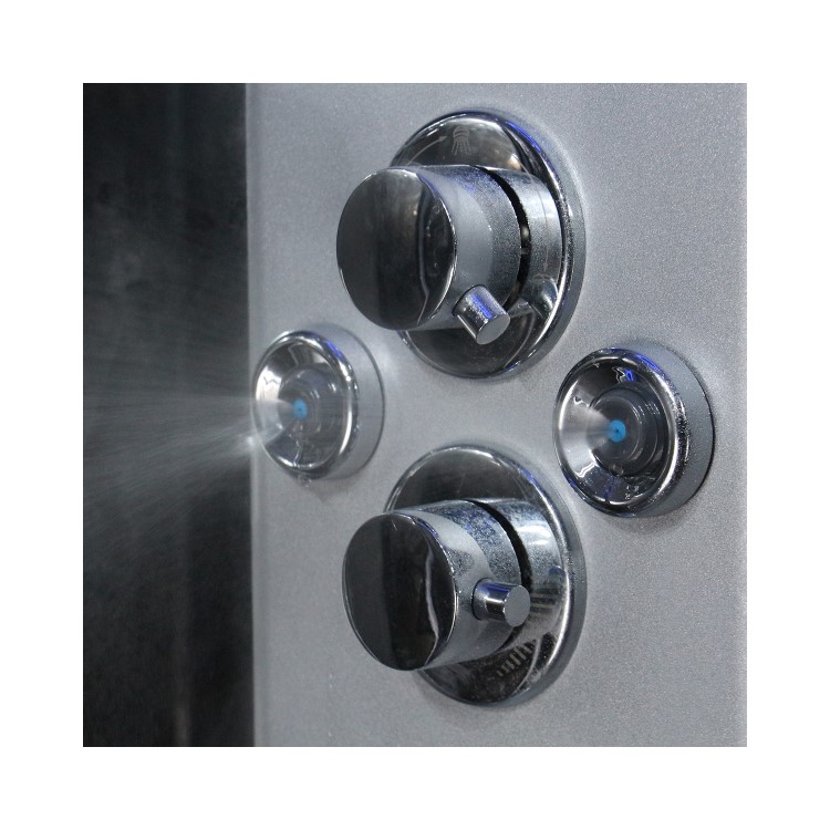 Insignia Premium Rectangular Steam Shower Cabin with 6 Body Jets and Chromotherapy Lights 1150 x 850
