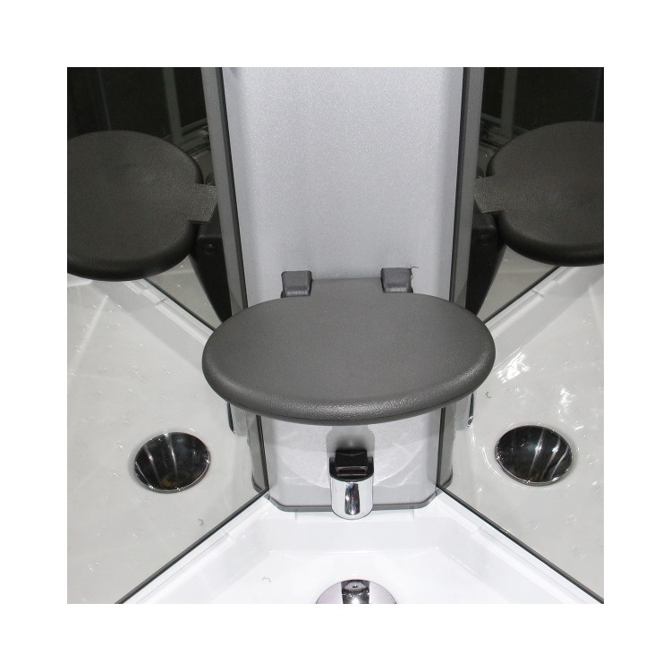 Insignia Premium Quadrant Steam Shower Cabin with Bluetooth and Chromotherapy Lights 900 x 900