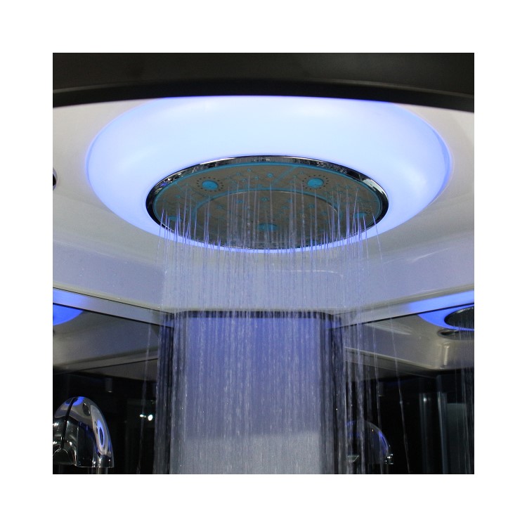 Insignia Premium Quadrant Steam Shower Cabin with Bluetooth and Chromotherapy Lights 900 x 900