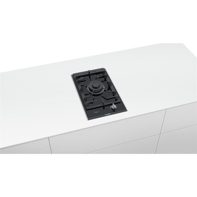 Bosch PRA3A6D70 Serie 8 30 cm Domino Gas Hob Ceramic Glass - Black