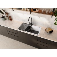 Rangemaster Prato Single Bowl Inset White Granite Kitchen Sink Rangemaster Prato Single Bowl Inset White Granite Kitchen Sink