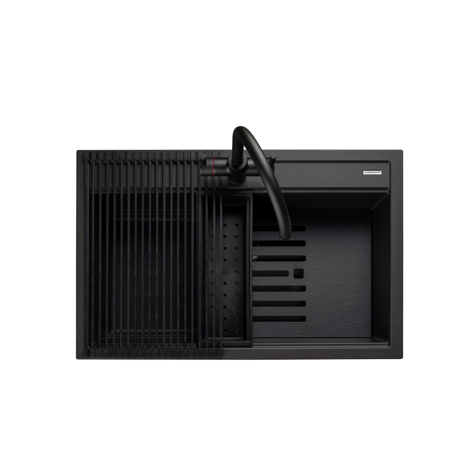 Rangemaster Prato Single Bowl Inset Black Granite Kitchen Sink Rangemaster Prato Single Bowl Inset Black Granite Kitchen Sink