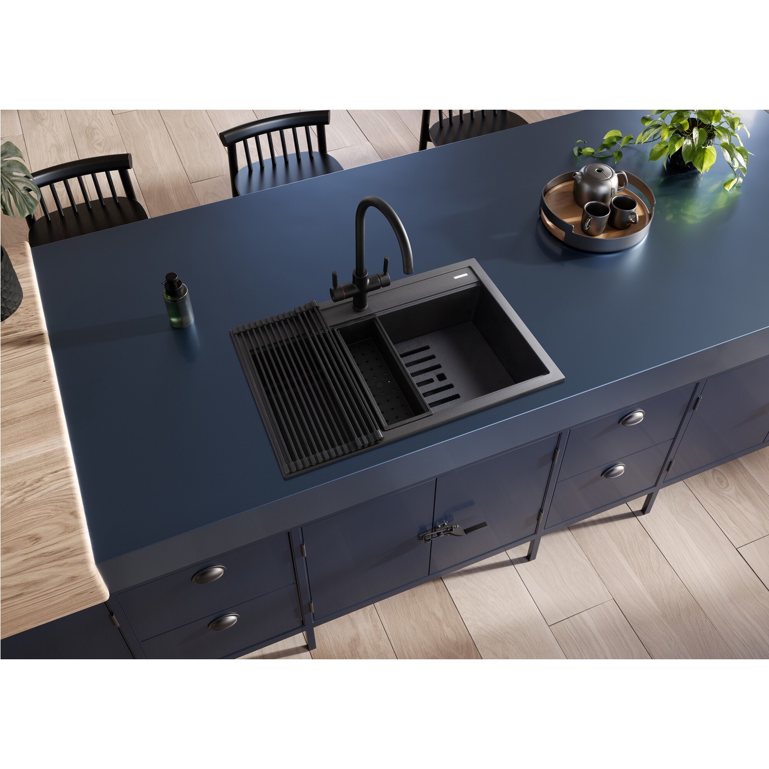 Rangemaster Prato Single Bowl Inset  Granite Kitchen Sink PRA790CO/