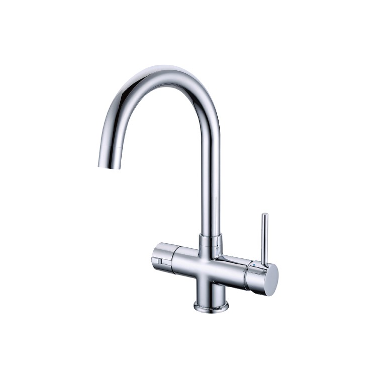 Reginox PRESTO 3N1 Swan Neck Tap With 90 Degree C Flow - Chrome