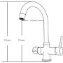 Reginox PRESTO 3N1 Swan Neck Tap With 90 Degree C Flow - Chrome