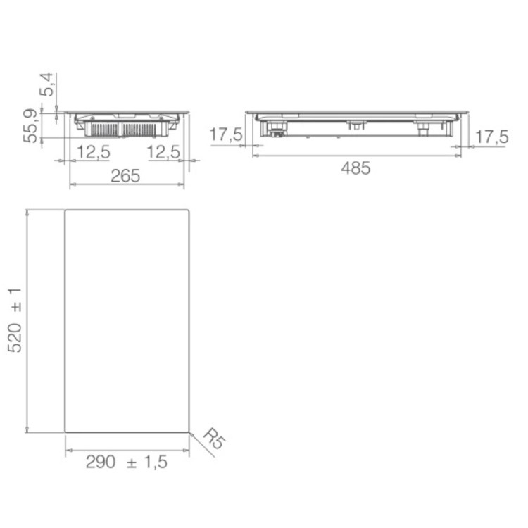 Elica Primis 30cm 2 Zone Induction Hob