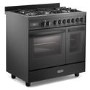 DeLonghi 90cm Dual Fuel Range Cooker - Black