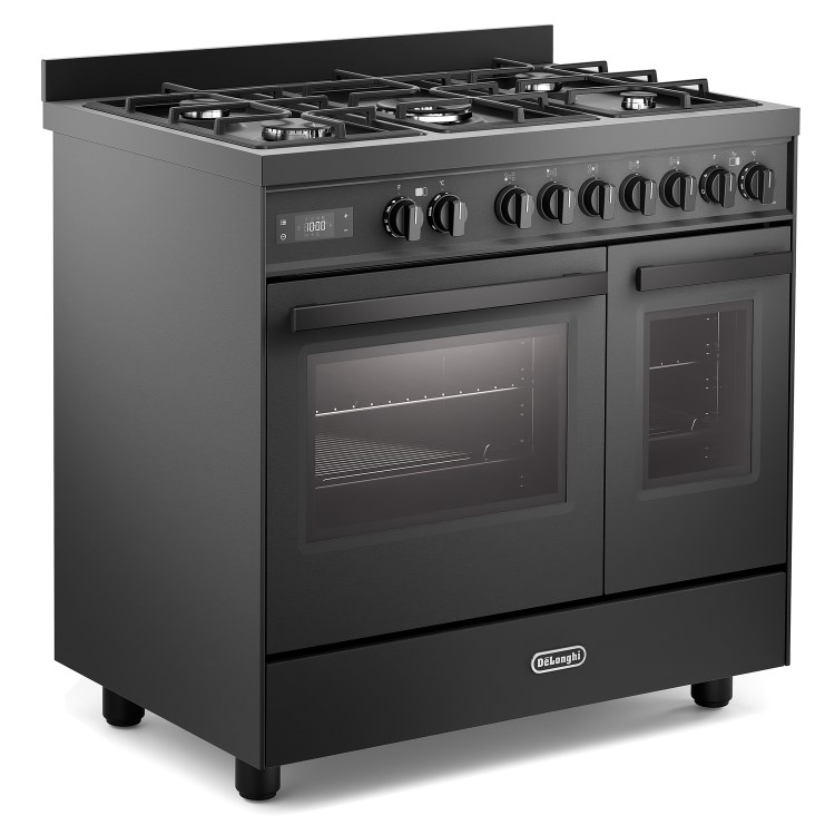 DeLonghi 90cm Dual Fuel Range Cooker - Black