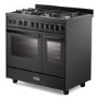 DeLonghi 90cm Dual Fuel Range Cooker - Black