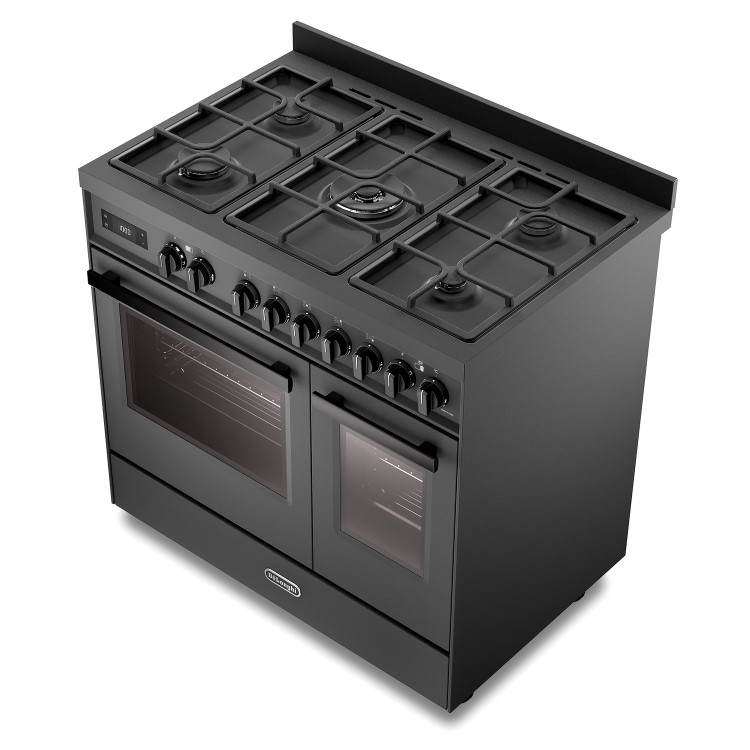 DeLonghi 90cm Dual Fuel Range Cooker - Black