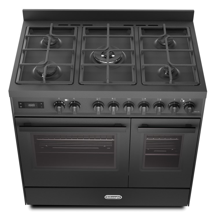 DeLonghi 90cm Dual Fuel Range Cooker - Black