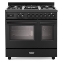 DeLonghi 90cm Dual Fuel Range Cooker - Black