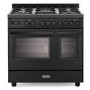 DeLonghi 90cm Dual Fuel Range Cooker - Black