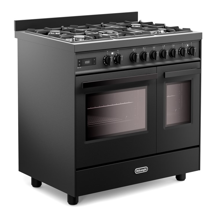 DeLonghi 90cm Dual Fuel Range Cooker - Black
