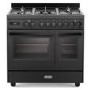 DeLonghi 90cm Dual Fuel Range Cooker - Black