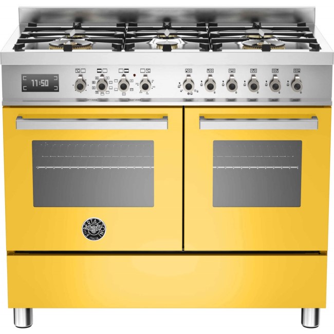 Bertazzoni PRO100-6-MFE-D-GIT Professional Series 100cm Dual Fuel Range Cooker With A Double Oven-Ye
