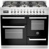 Bertazzoni PRO100-6-MFE-T-NET Professional Series 100cm Dual Fuel Range Cooker With A Triple Oven-Bl