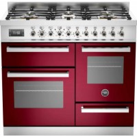 Bertazzoni PRO100-6-MFE-T-VIT Professional Series 100cm Dual Fuel Range Cooker With A Triple Oven-Bu