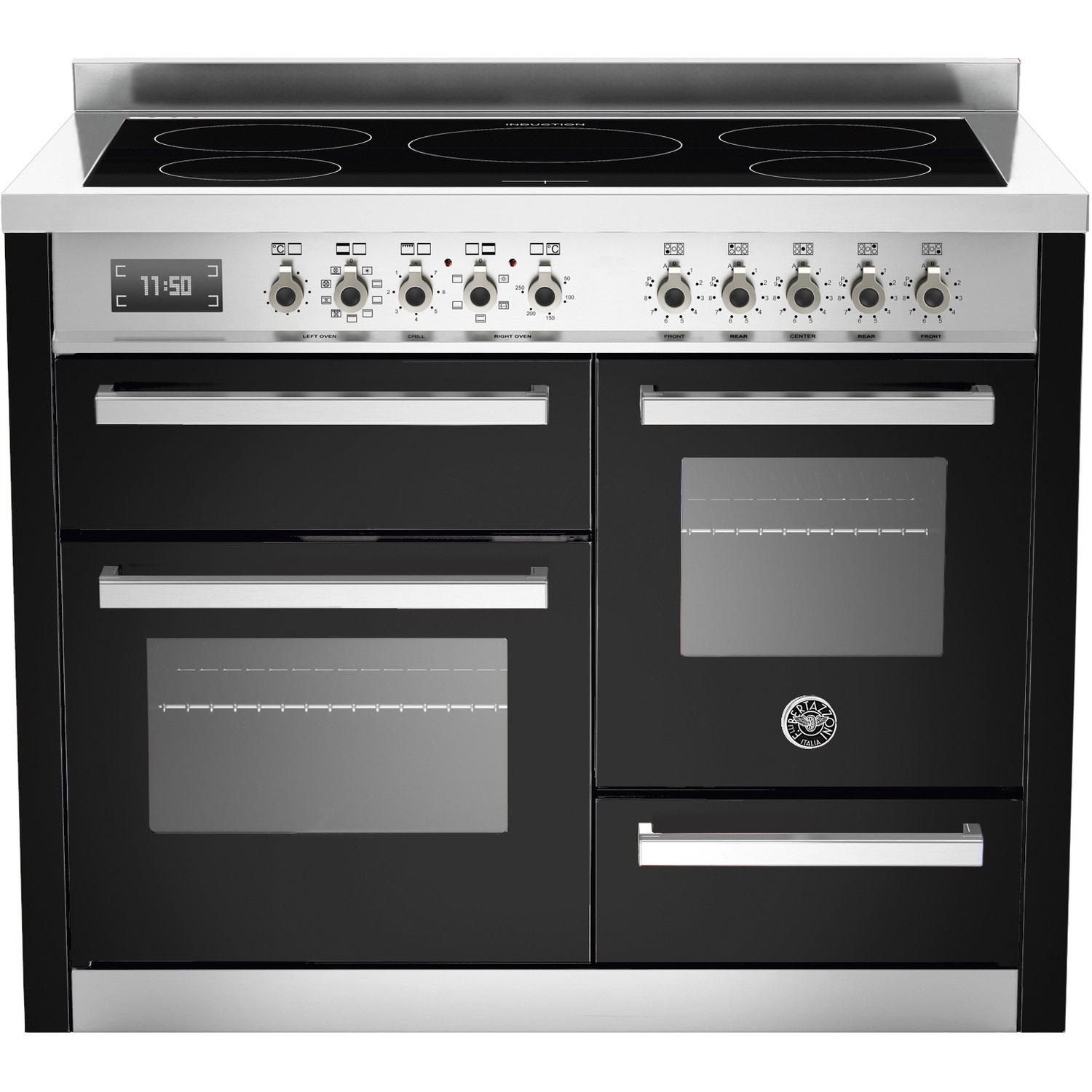 Bertazzoni Professional Series 110cm Electric Range Cooker with Induction Hob - Black