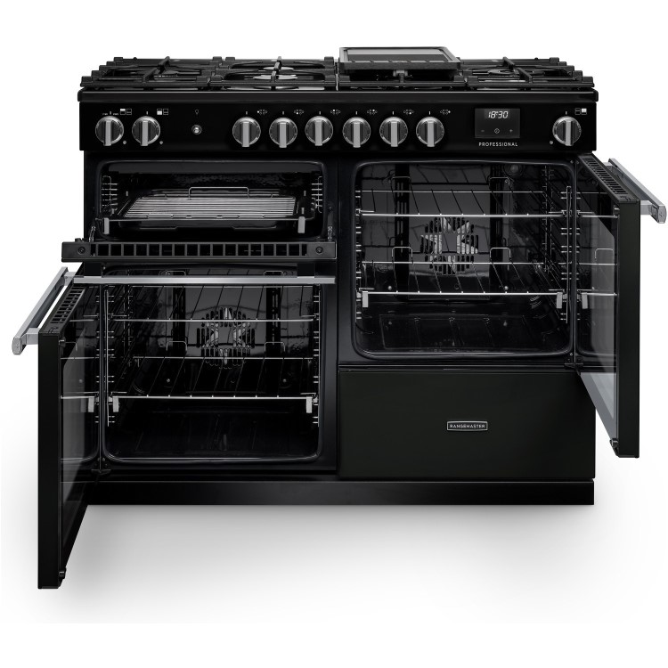 Rangemaster Professional 110cm Dual Fuel Range Cooker - Charcoal Black