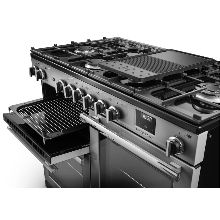 Rangemaster Professional 110cm Dual Fuel Range Cooker - Stainless Steel