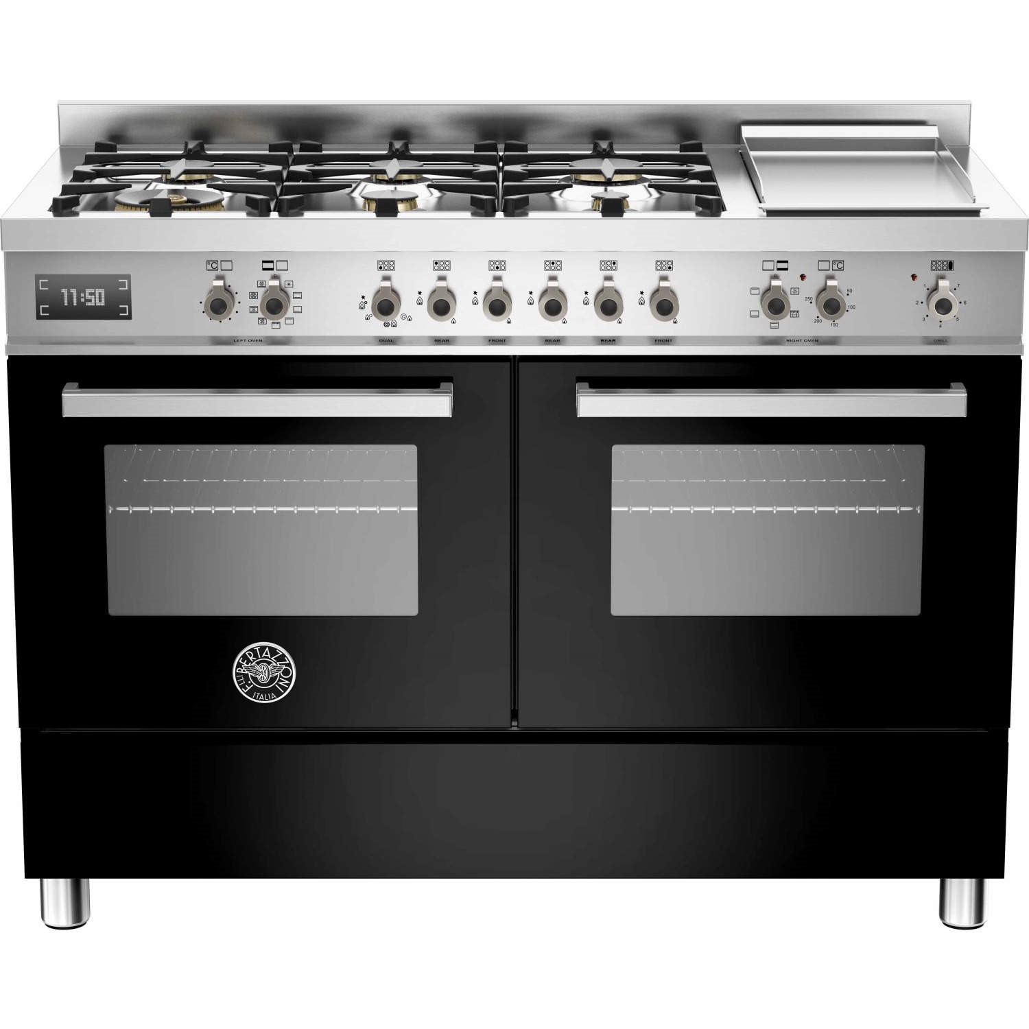 Bertazzoni Professional Series 120cm Dual Fuel Range Cooker - Black