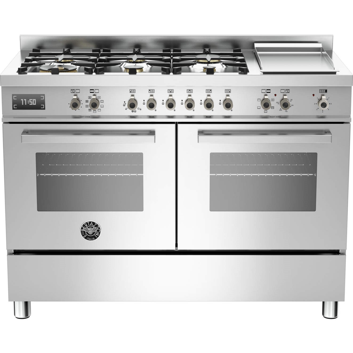 Bertazzoni Professional Series 120cm Dual Fuel Range Cooker - Stainless Steel