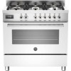 Bertazzoni PRO90-6-MFE-S-BIT Professional Series 90cm Dual Fuel Range Cooker With A Single Oven-Whit