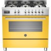 Bertazzoni PRO90-6-MFE-S-GIT Professional Series 90cm Dual Fuel Range Cooker With A Single Oven-Yell