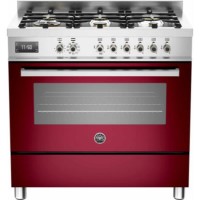 Bertazzoni PRO90-6-MFE-S-VIT Professional Series 90cm Dual Fuel Range Cooker With A Single Oven-Burg