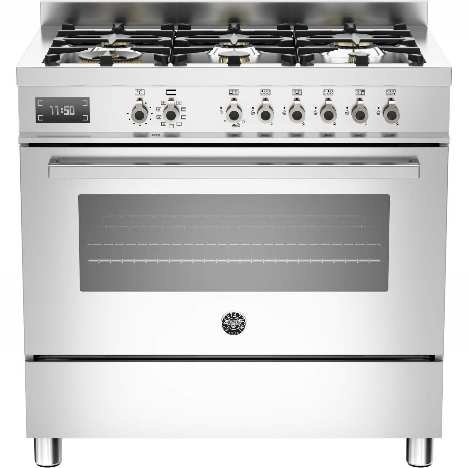 Bertazzoni Professional Series 90cm Dual Fuel Range Cooker - Stainless Steel
