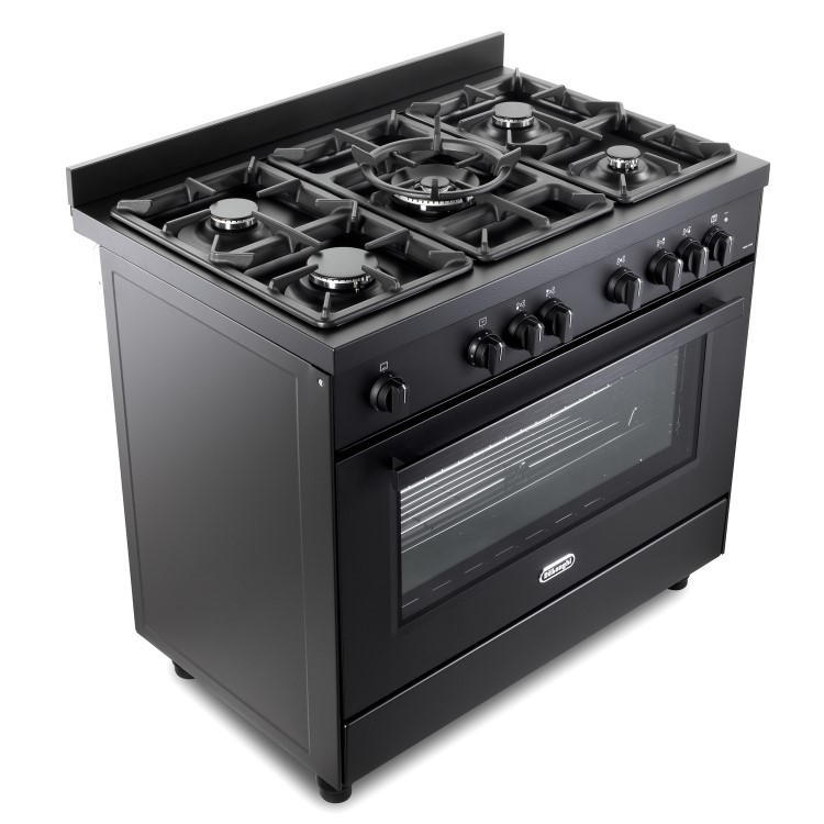 DeLonghi 90cm Gas Cooker - Black