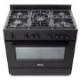 DeLonghi 90cm Gas Cooker - Black