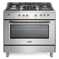 DeLonghi 90cm Gas Cooker - Stainless steel